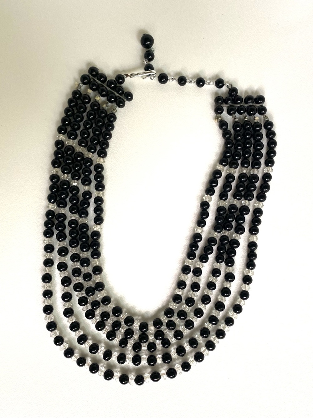 Napier Black Multi-Strand Beaded Necklace - Elegant Women's Jewelry